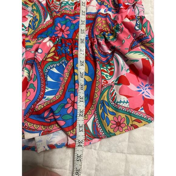 Camellia by Affection Floral Paisley Dress Size Small Spring Flowy Knee Length - Picture 5 of 6